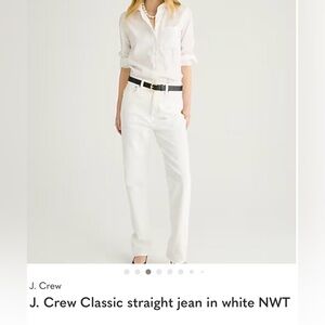 J Crew Classic Straight White Jeans
